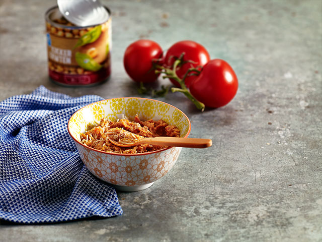 Chickpeas all noodled up