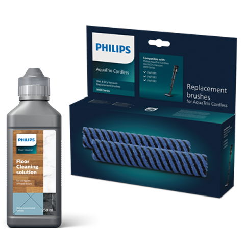 Detergent and rolling brushes