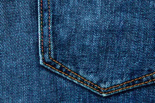 Blue denim jeans